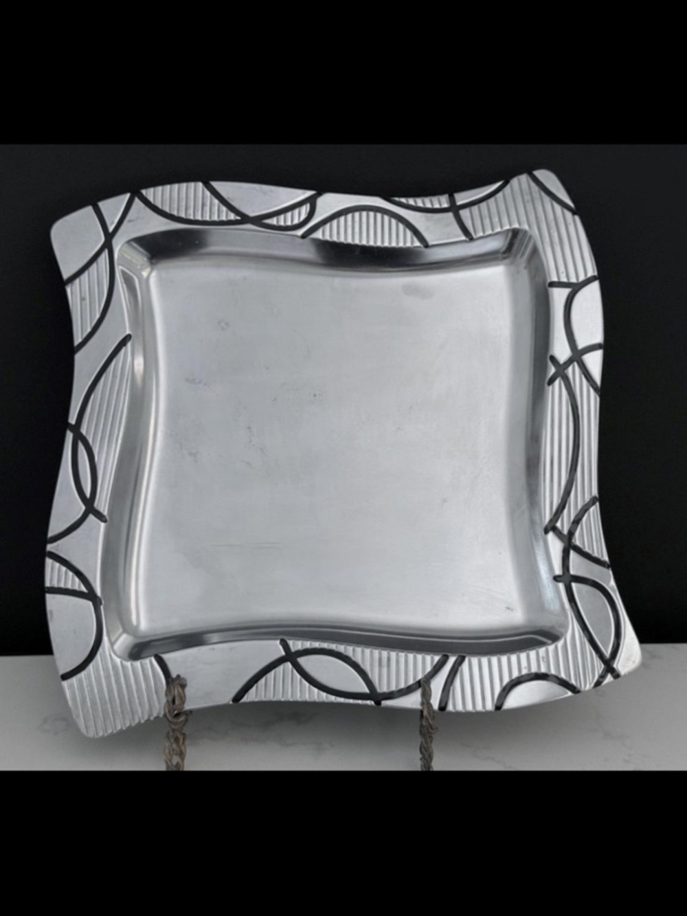 Villeroy & Boch New Wave Ethno Metal Square Platter MCM Discontinued
